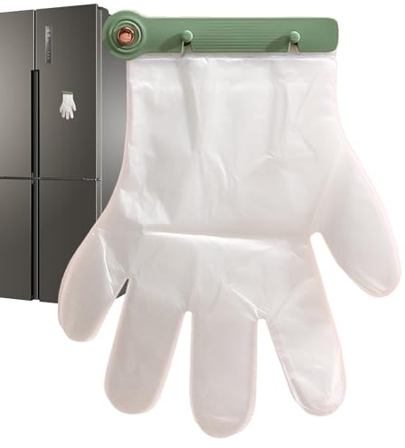 Glove Dispenser Wall Mount - Bathroom Hangable Mitten Clips,Space Saving Mitten Dispenser Clips Wall Mounted with 100 Gloves for Hairdressing, Catering, Car Washing