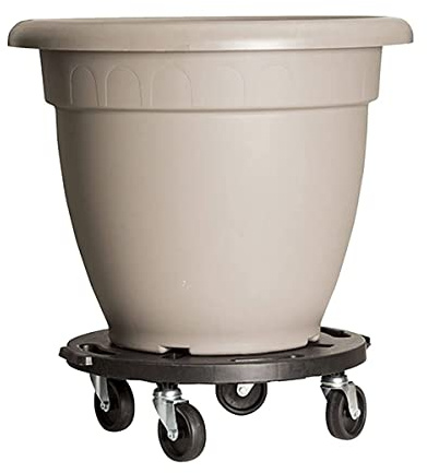 KZ GARDEN - Plateau à roulettes rond Ø40 cm | Support roulant 275 kg en polypropylène antichoc | Déplacement plantes, meubles, charges lourdes
