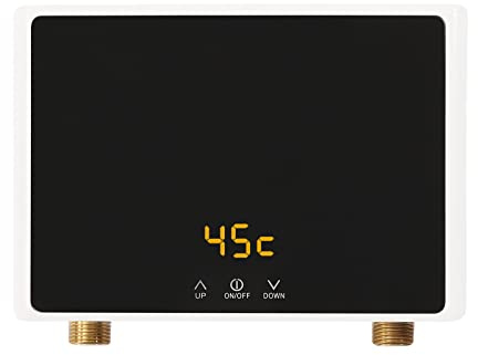 Elektrisk liten varmvattenberedare femstegs effektjustering, mini kök badrum underbord varmvattenenhet 5,5 KW underbord tryckbeständig vattentät elektrisk varmvattenberedare 220 V