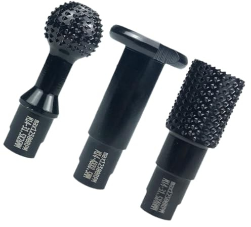 GAROZATION Juego de Brocas para Tallado en Madera M14, Fresas Rotativas Esféricas Angulares, Kit 3 Piezas para Amoladora Angular, Herramienta de Corte y Ranurado Profesional para Carpintería