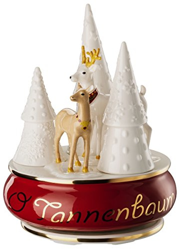 Hutschenreuther 02451-727202-27411 Sammelserie Weihnachtslieder - O Tannenbaum Spieluhr groß/Durchmesser 13 cm/Höhe 17 cm Spieluhr groß, Porzellan, Bunt, 13 x 13 x 17 cm