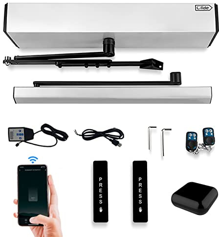 Olideauto Automatic Door Opener WiFi Phone Controlled,Smart Home Electric Swing Door Operators+WiFi Smart Phone Controller+Wireless Push Switch