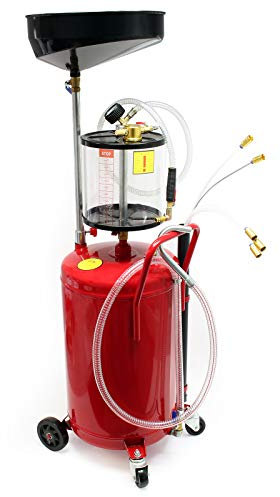 WilTec Aspirador neumático de Aceite 80 litros Extractor móvil para Cambio de Aceite Taller mecánico Garaje