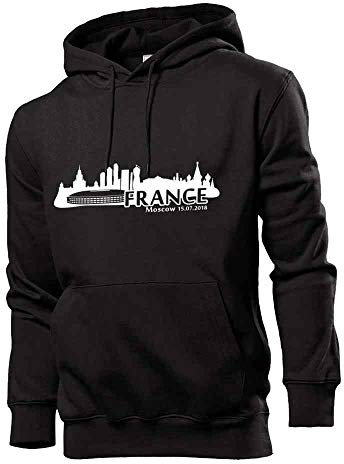 Generisch Shirt84.de Sweat-shirt à capuche pour homme Coupe du monde 2018 - Noir - Medium