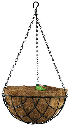 bellissa 1 Stück Hängeampel/Blumenampel – 97738 – Blumentopf – zum bepflanzen außen & innen – XXL – Hanging Basket inkl. Kokoseinsatz Ø55 cm