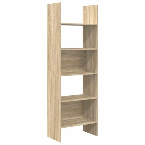 vidaXL Bücherregal Wandregal Aktenregal Standregal Raumteiler Büroregal Regal Aufbewahung Bücherschrank Sonoma-Eiche 60x35x180cm Holzwerkstoff