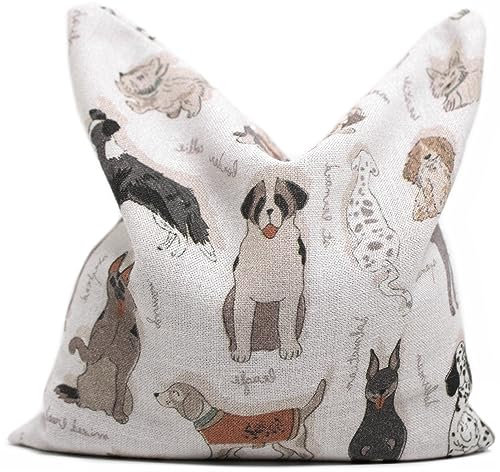 Rapssamenkissen 12x12cm - Bio Stoff Liebe Hunde - Wärmekissen & Kältekissen - Körnerkissen