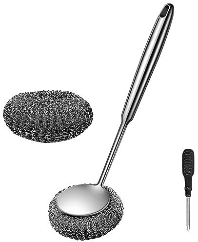 Wool Scrubber, Steel Wool Scourers, Steel Wool Cleaner, Steel Wool Cleaning Scourers, Wool Cleaning Brush, Stainless Steel Sponge for Washing Dishes, Pots