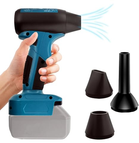 Laubbläser Gebläse für Makita 18V Akku,Mini Druckluft Duster,Jet Dry Blower,Staubbläser,Elektrische Staubgebläse130000RPM Hochgeschwindigkeitsgebläse,Turbo Dryer Auto,Blätter Verwehen(NO Batterie)
