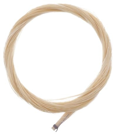 JEWEDECO Naturales Leichtes und Versiegeltem Ende mit Vorgebundenem Material Pferdehaar Ungebleicht für Erhu Cello Bögen für Anfänger und Studenten