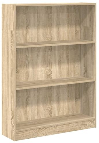 vidaXL Bücherregal Sonoma-Eiche 80x24x109 cm Holzwerkstoff | Viel Platz für Bücher und Kleinigkeiten, Schicker Look, der das Ambiente jedes Raumes aufpeppt,
