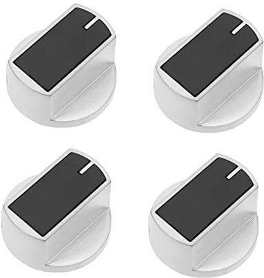 OKUMEYR Gasherd Ersatzknöpfe 4 Stück Brennerknopf Metall Herdknopf Kontrollknopf off Bedienknopf Ersatz Für Oberflächenbrenner