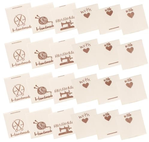 VILLCASE 270pcs Clothing Labels Sewing Tags Decorative Labels for Handmade Gifts