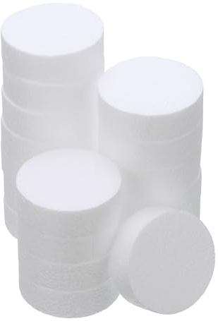 PATIKIL 3 Inch Foam Circles for Crafts 1 Inch Thick Round Foam Polystyrene Discs for DIY Projects, Cake Decorations, Modeling, 18 Pcs