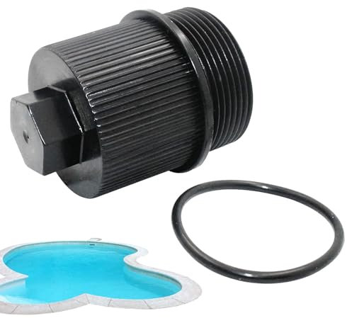 Ablassschraube für Poolpumpe, Ablassstopfen o Ring – Teile für Poolfilter, Deckel für Vakuumdüse des Skimmers mit Dichtung für den Schwimmtank mit -Rohr