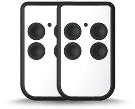 1Control QZERO, Radiocomandi Universali Quarzati a 4 Tasti. Sostituisce fino a 4 telecomandi Quarzati da 21 MHz a 47 MHz, anche di marche e frequenze diverse. Bianco - Made in Italy (Bianco)