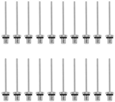 Ball Pumpe Nadel, 20 Pcs Ballpumpe Nadeln, Luftpumpennadel | Doppelloch Aufblasbare Nadel, Ballpumpen-Aufblasnadeln, für Basketball, Volleyball, Rugby, Fußball, Sportbällen
