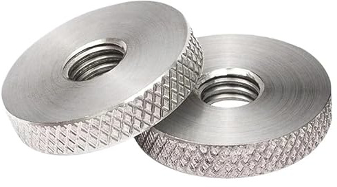 Flache Rändelmutter aus Edelstahl, dünne handgeschraubte Mutter, gerändelte Rundmutter, M3, M4, M5, M6, M8, M10, M12, Dicke 5 mm(M4 x 12 x 5 (5Pcs))