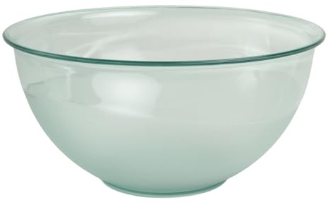 Large Plastic Bowl – BPA-Free, Food-Safe, Durable & Glossy – Ideal for Salads, Fruits, Vegetables, Parties, and Family Meals – Colorful Kitchen Serving Bowl (2, Green)