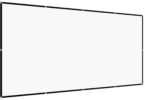 VEVOR Écran de Projection 3048 mm 16:9 4K 1080 HD, Toile de Vidéoprojecteur Murale, Angle de Vision Étendu, avec Crochets et Ruban Adhésif Double Face, pour Cinéma Domicile, Bureau, Classe de Classe
