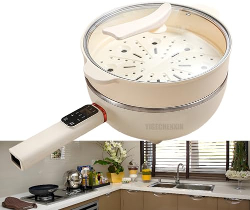 YIGECHENXIN Sartén Eléctrica Inteligente Multifuncional, con Panel De Control Táctil Olla Arrocera Eléctrica Antiadherente para El Hogar De 4,5 L Fácil De Operar (1350W),5.5L