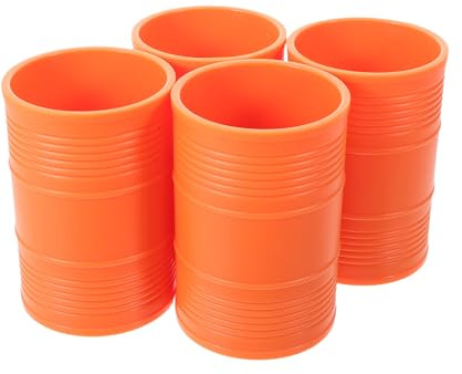 UPKOCH Lot De 4 Gobelets À Dés avec Tamis pour Jeux De Société Ces Gobelets en Plastique De Forme Orange sont Parfaits pour Les Jeux De Dés