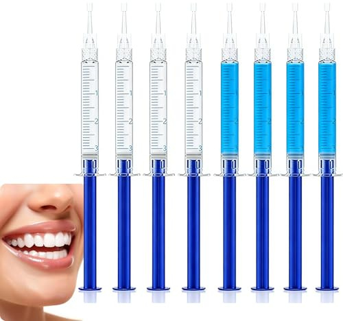 8PCS Teeth Whitening Gel Kit Refills 35% for Sensitive Teeth,Teeth Bleaching Gel for Home whitening,Removes Stains,Brighten Smile