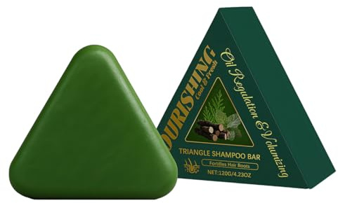 DOVBAN Champú Sólido Nature Triangle,Verde Soap, Limpieza Suave y Cuidado Nutritivo, Fortalece y Suaviza El Cabello, Para Mujeres & Hombres