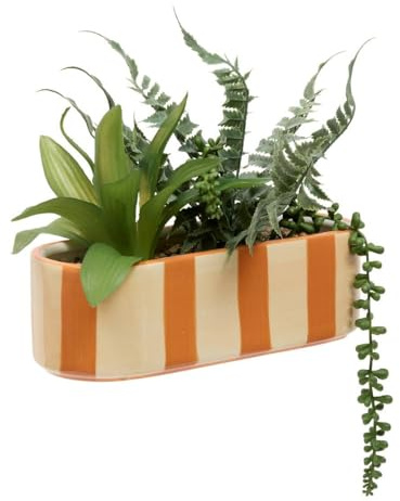 Atmosphera - Plante Artificielle Pool en Grès H24cm Orange et Jaune - Orange