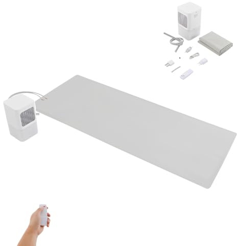 Armanyya Materasso raffreddato ad acqua, materasso refrigerante ad acqua con telecomando a infrarossi, sistema di raffreddamento a letto 160 x 70 cm, ventola incorporata, 3 ospiti regolabili, ideale