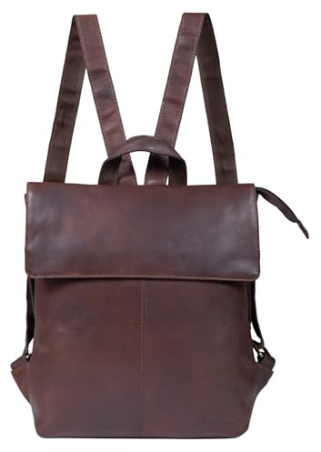 STILORD Charlie Vintage Leather Backpack Brown Satchel for Women Men Unisex Daypack for 13,3 Inch MacBook Laptop Rucksack in Genuine Leather Colour:Cognac-Brown