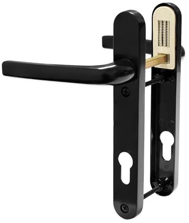 UPVC Door Handle Avocet Pioneer Sprung 92mm PZ Double Glazing Pair Set Patio PVC Black 122mm