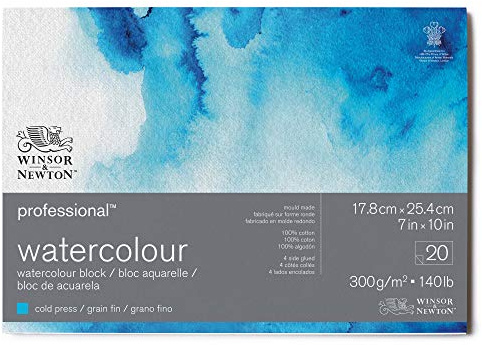 Winsor & Newton Professional Watercolor Paper Block, 7 x 10, Cold Pressed