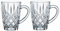 Nachtmann Noblesse - Juego de 2 vasos para bebidas calientes de 11.5 onzas para té, cacao, con corte de diamante, aptos para lavavajillas, duraderos y elegantes, colección Vintage Glass