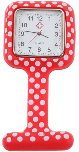 iplusmile Krankenschwester Taschenuhr Silikon Bunt Armbanduhr Analogue Quarzuhr Ansteckuhr Krankenschwesternuhr Pflege FOB- Uhr für Doktor Krankenschwester Pfleger Abschluss Geschenk