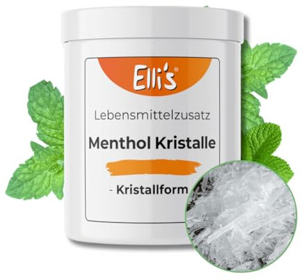 Mentholkristalle 100% naturrein – für Sauna Aufgüsse und andere Anwendungen mit Menthol – intensiv im Geruch – in Schraubdeckeldose – 50 Gramm (50 gramm)