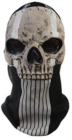 BaronHong Ghost Skull Gesichtsmaske Alle Latex-Unisex-Masken Motorrad-Gesichtsmasken