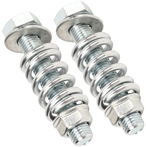Federschrauben-Set M10x1.25 Auspuffkrümmer Federbolzenmutter für Abgasanlagen | Hochfester Stahl, Vibrationsdämpfung und Geräuschreduzierung für Auspuffrohr