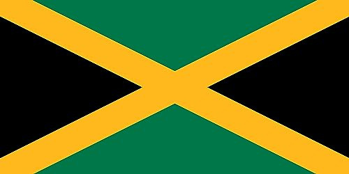 Premium flaggor flagga – 90 x 150 cm/150 cm 90 cm – av polyester med gyllene öljetter – hållbar och väderbeständig (jamaica)