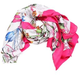 QUEEN HELENA Écharpes à Motif pour Femme SC019 fuchsia, Taille unique