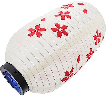 DOITOOL Traditional Style Lantern Handheld or Hanging Paper Lamp Cherry Blossom Design Garden Decor Suitable for Festivals and Indoor Decoration