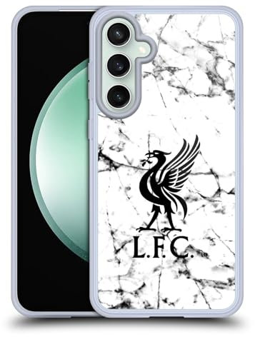 Head Case Designs Offizielle Liverpool Football Club Liver Bird Schwarz Marmor Gel Handyhülle Hülle [Militärischer Schutzgrad] Kompatibel mit Samsung Galaxy S23 FE 5G