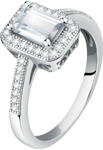 CHRIST Damen-Ring 925er Silber, recycelt Zirkonia 60, Silber 32027289