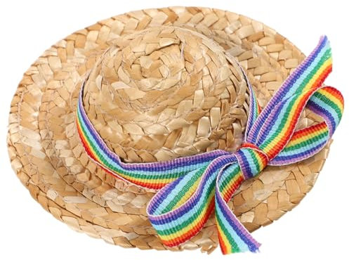 HANABASS Woven Hat Für Hunde Rustikaler Dekorativer Strohhut Für Haustiere Für Partys Fotoshootings Und Besondere Anlässe Mit Coolem Design Und Leichtem Material