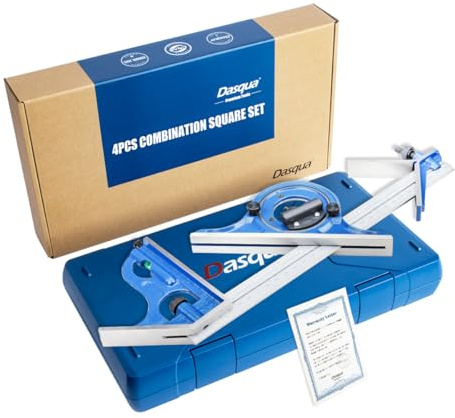 Dasqua 1012-2020 4 Piece Combination Square Set with 12 4R Blade