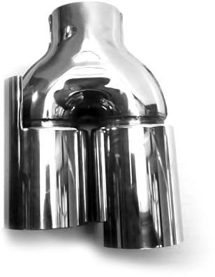 OMAC Auspuffblende Endrohr kompatibel mit Mercedes W204 A209 C209 Edelstahl Chrom 1tlg