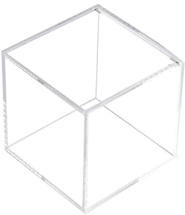 POPETPOP Boîte Carrée Acrylique Transparente Avec Couvercle Pour Rangement De Thé Dosettes De Café Bonbons Organisateur De Bureau Multifonction Pour Maison Et Commerces