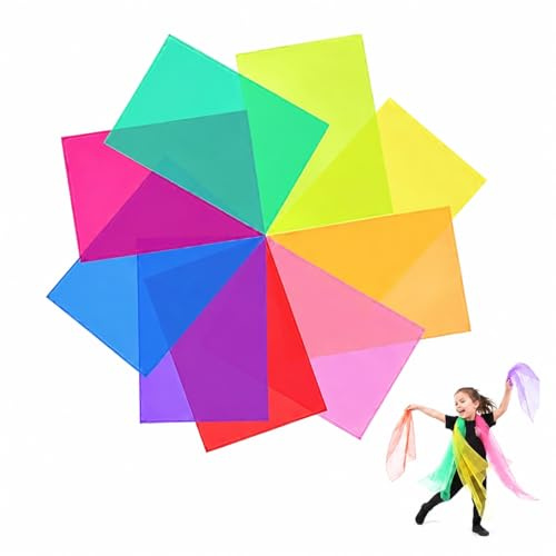 CQXSYTBN 9 Stück Universal Gele Beleuchtung Farbfilter, Farbfolien Gel Farbige Farbfilm Folie Transparent Farbfilterfolie Farbkorrektur Farbfilter Folie Hitzebeständige Folie für Lampe Scheinwerfer