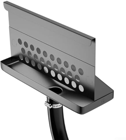 1 imbuto di scarico del grasso × 1 accessorio per piastra per barbecue scolapiatti riutilizzabile padella grasso griglia scarico grasso protettivo rivestimento nero per installazione barbecue facile