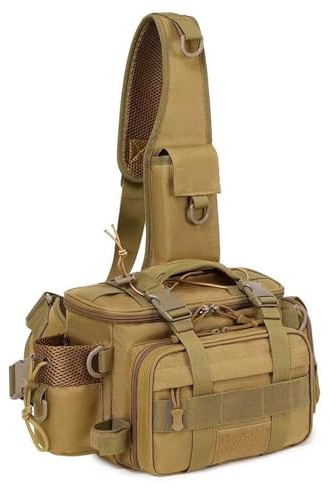 Borsa per attrezzatura per pesce - 38x19x13cm compatto, borsa da a tasca, organizzatore portatile leggero, custodia per il trasporto resistente all'acqua | Equipaggiamento per esterni per pescat